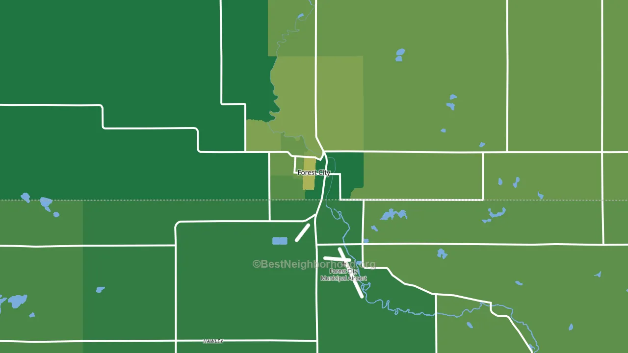 50436, IA block-group voter-turnout map
