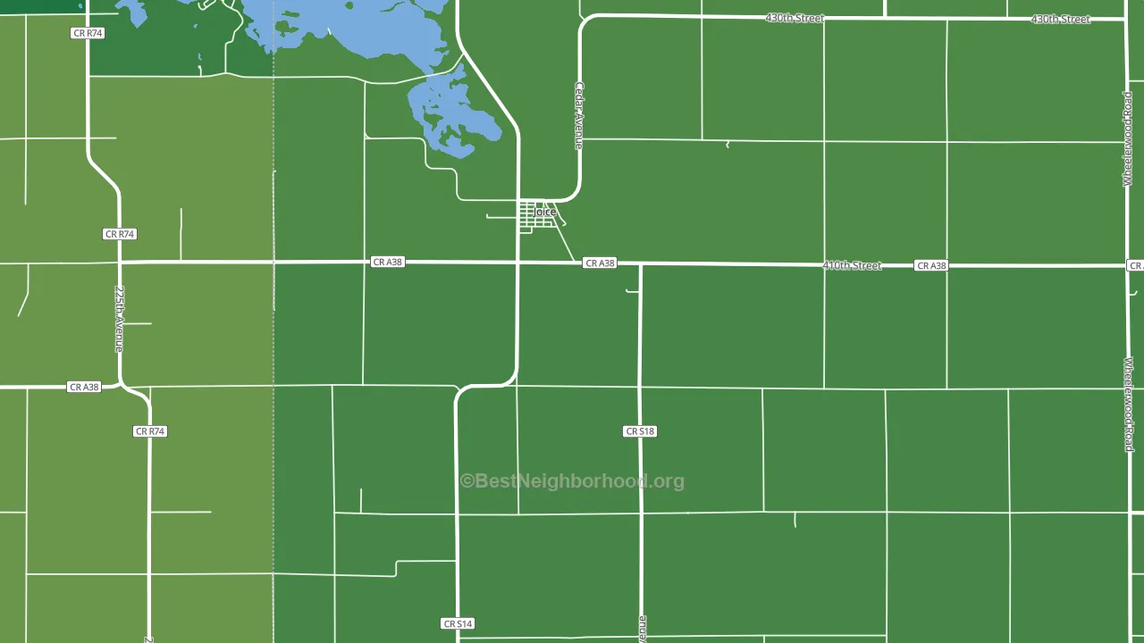 50446, IA block-group voter-turnout map