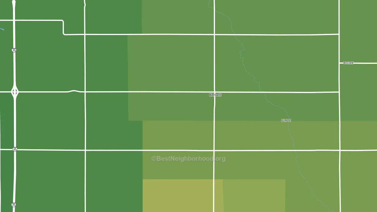 50448, IA block-group voter-turnout map