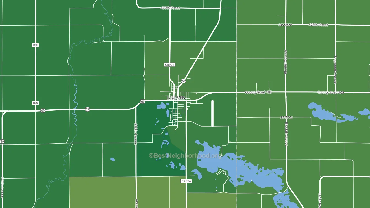 50450, IA block-group voter-turnout map