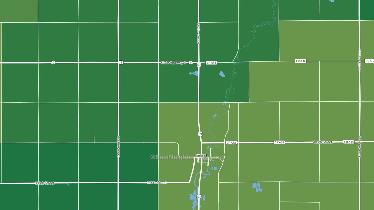 50453, IA block-group voter-turnout map