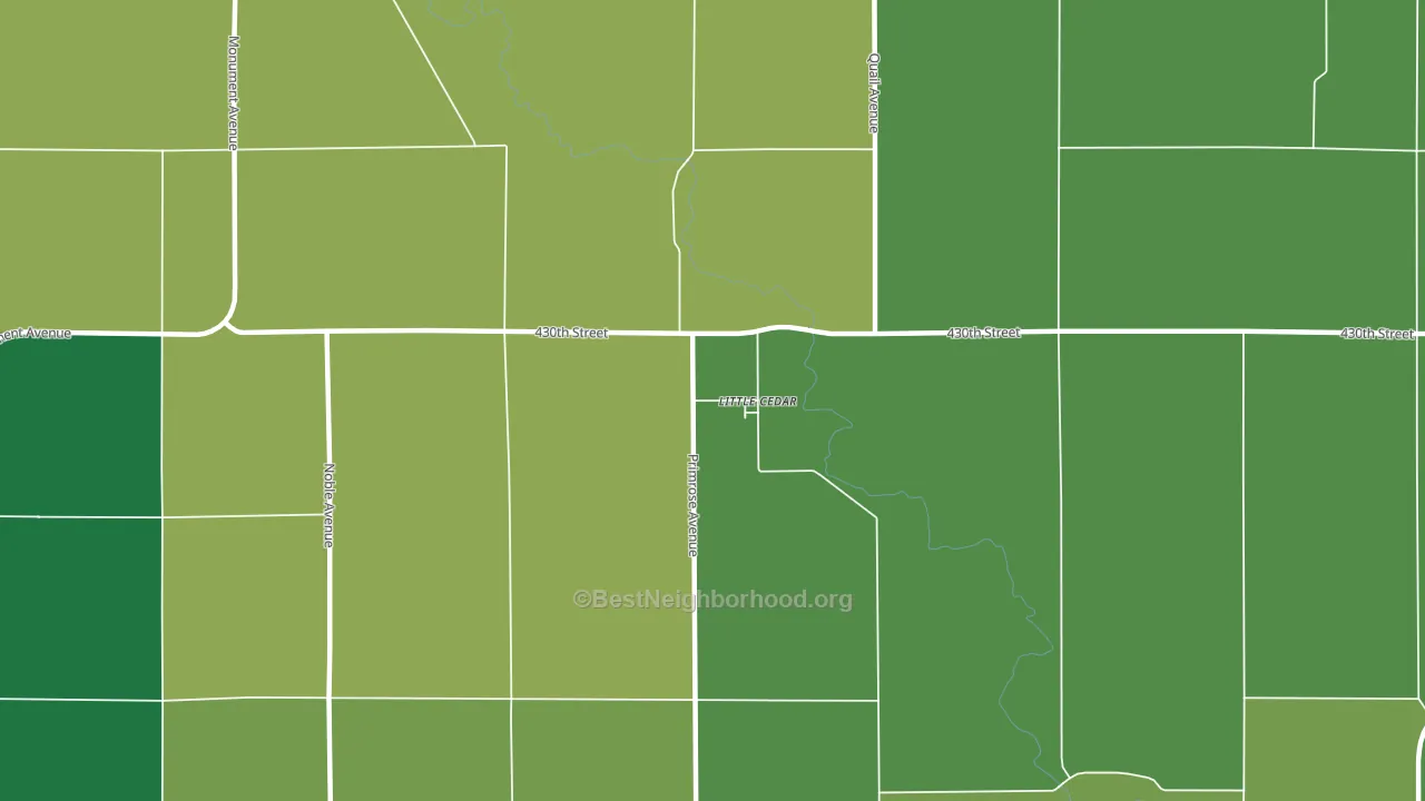 50454, IA block-group voter-turnout map