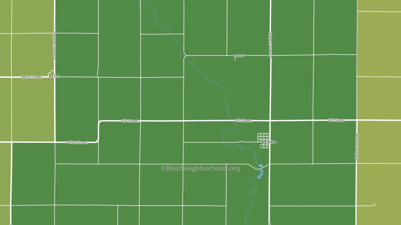 50455, IA block-group voter-turnout map