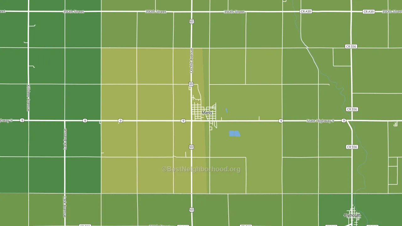 50456, IA block-group voter-turnout map