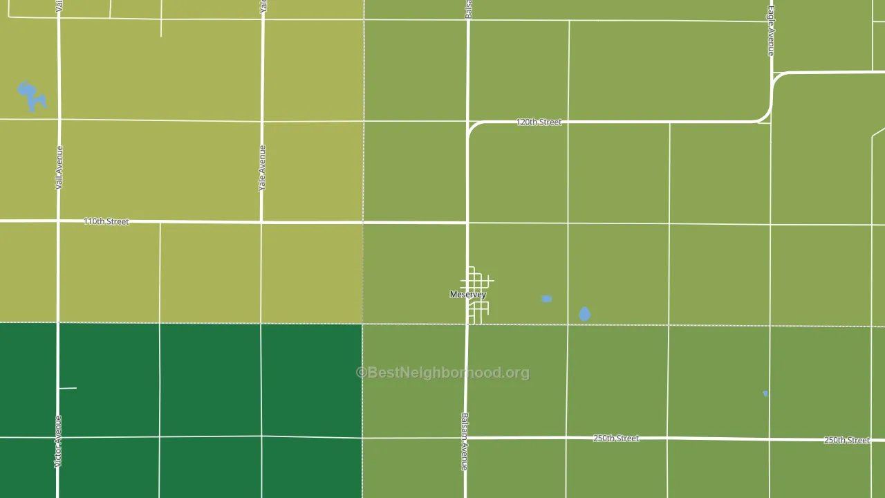 50457, IA block-group voter-turnout map