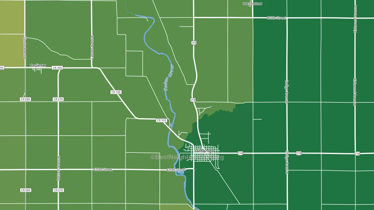50472, IA block-group voter-turnout map