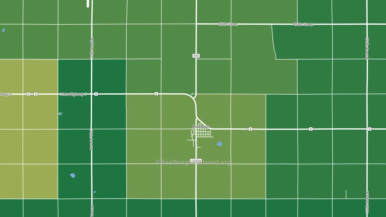 50478, IA block-group voter-turnout map