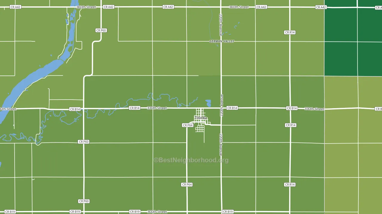 50480, IA block-group voter-turnout map