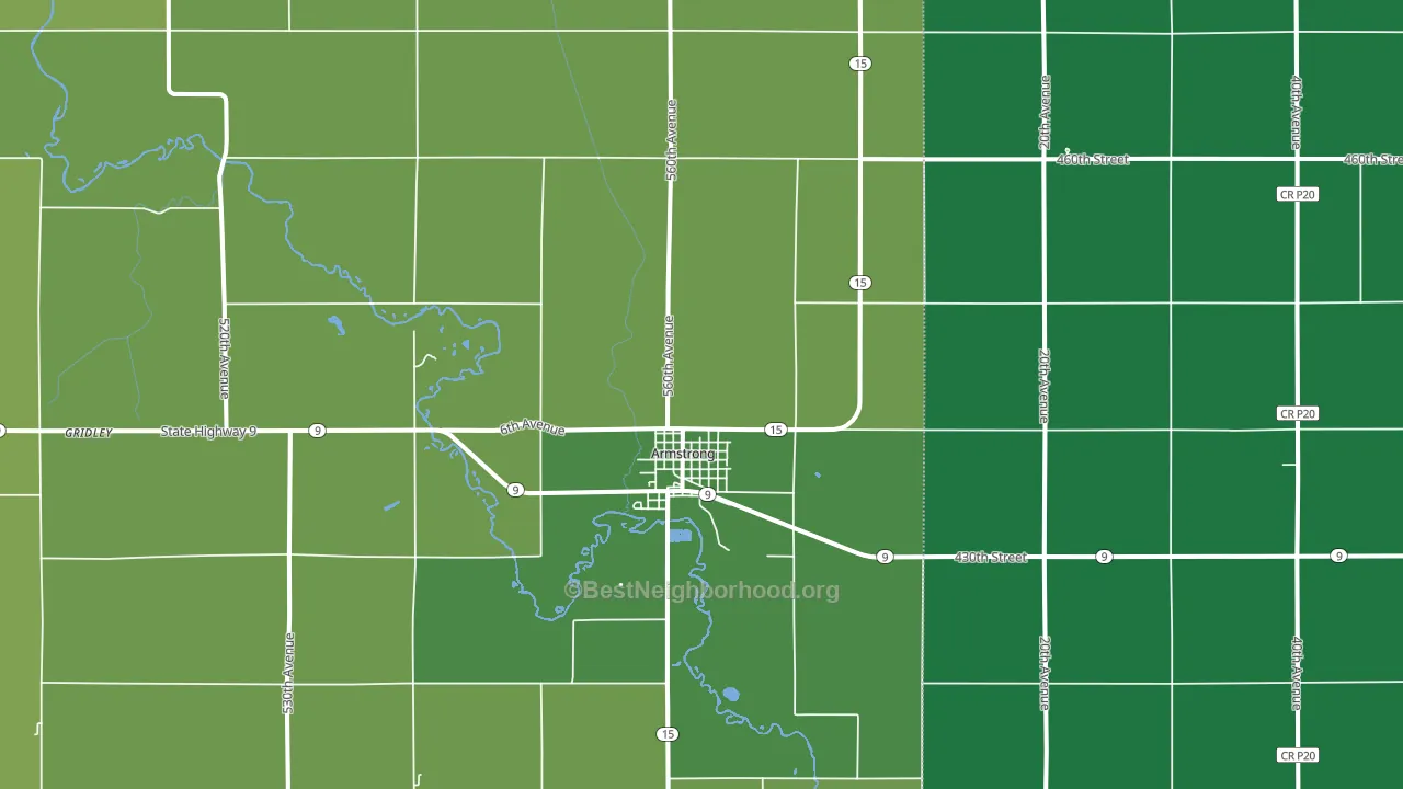 50514, IA block-group voter-turnout map