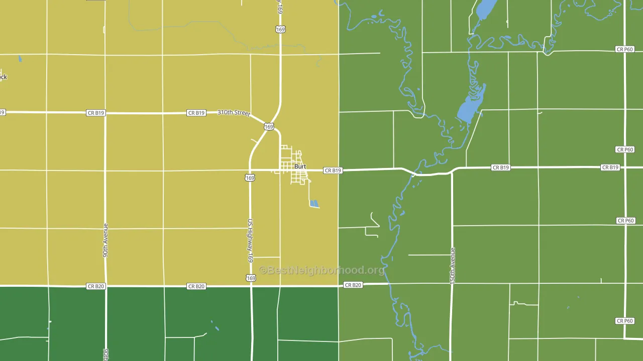 50522, IA block-group voter-turnout map