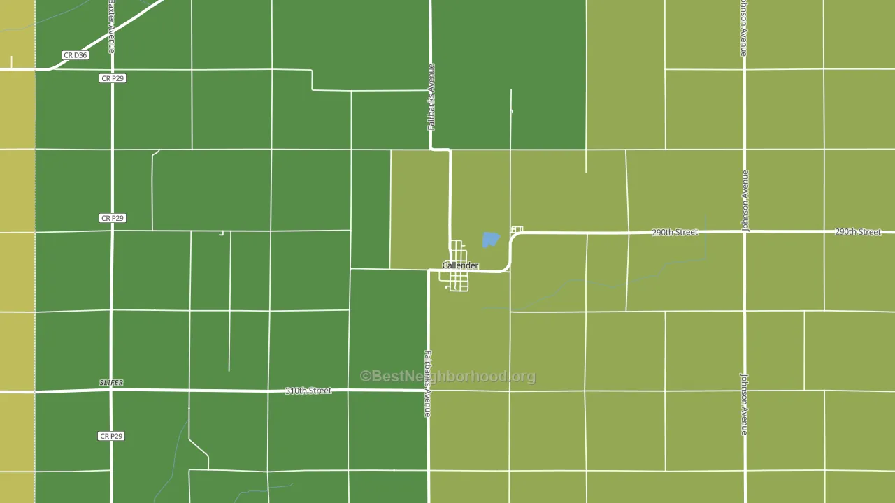 50523, IA block-group voter-turnout map