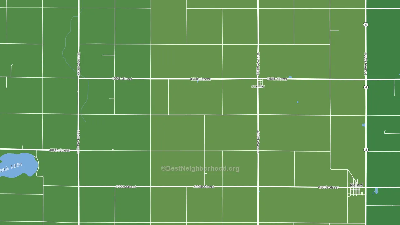 50527, IA block-group voter-turnout map