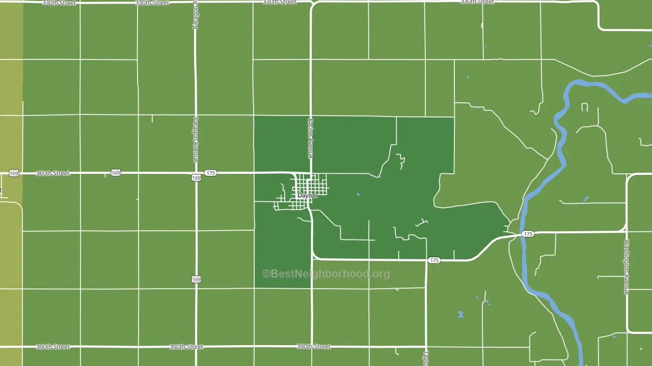 50530, IA block-group voter-turnout map