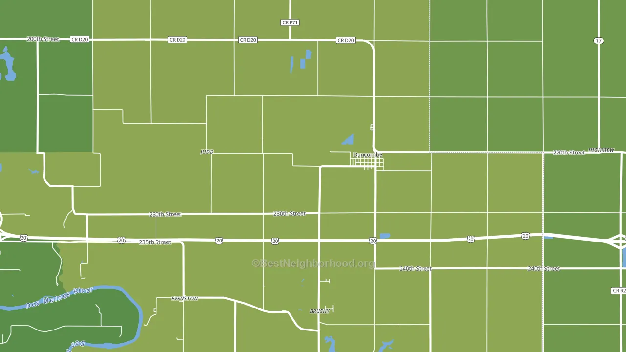 50532, IA block-group voter-turnout map