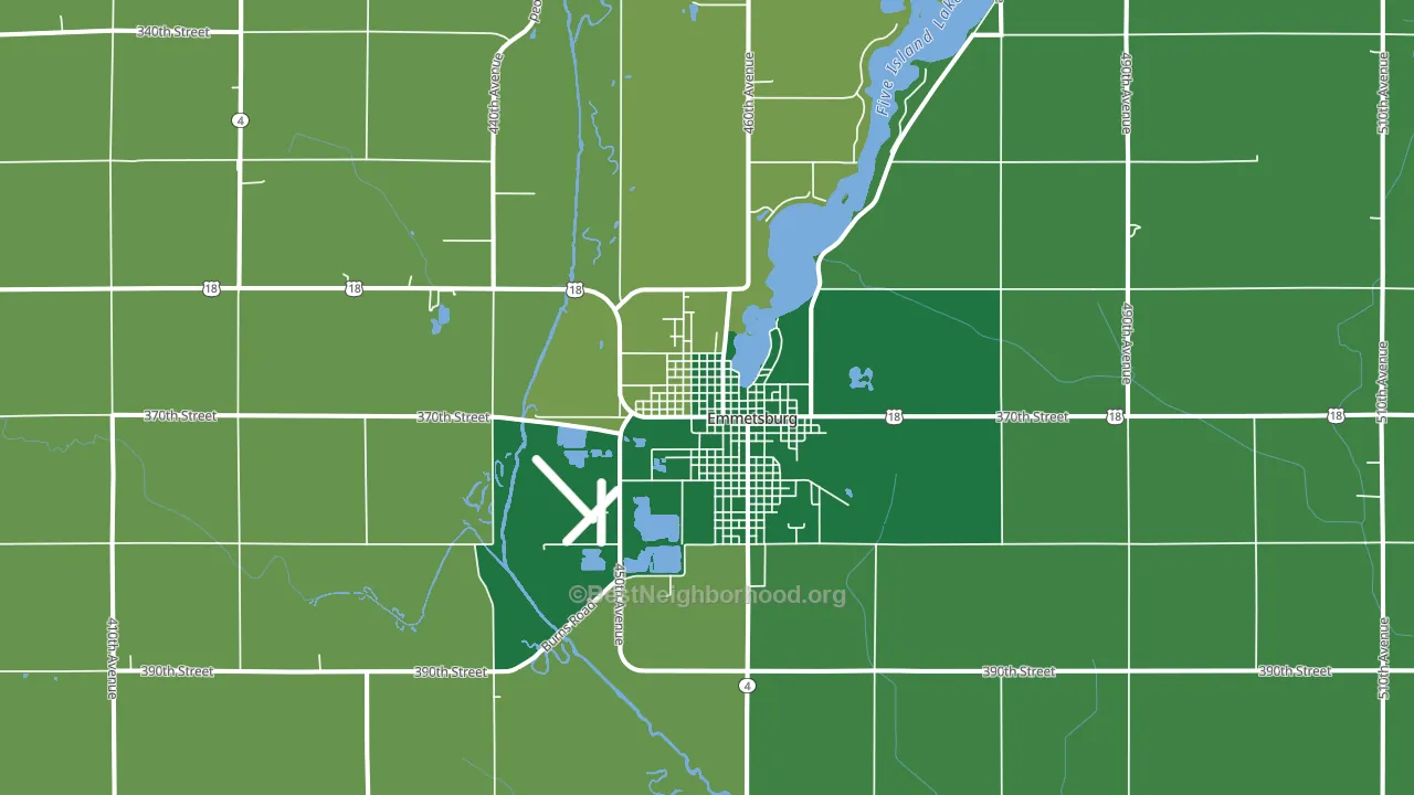 50536, IA block-group voter-turnout map