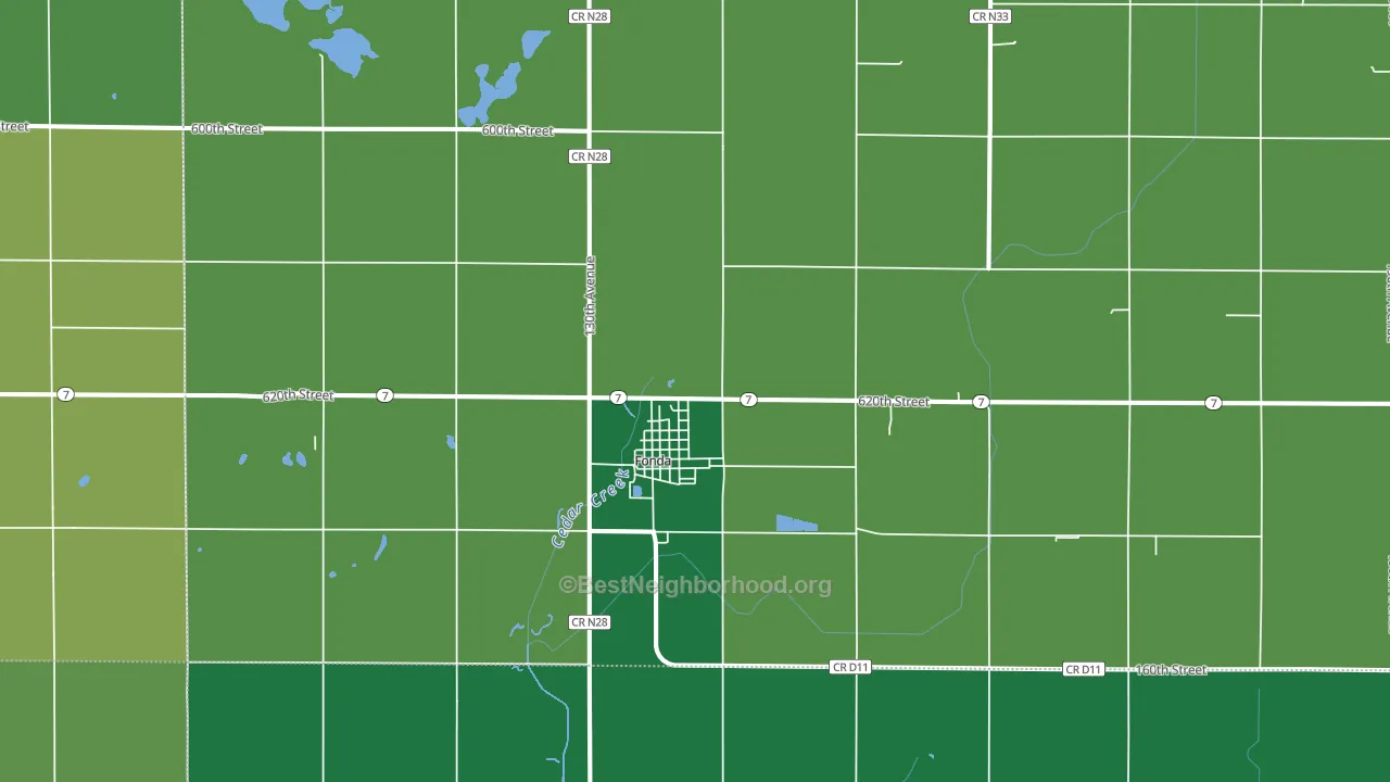 50540, IA block-group voter-turnout map
