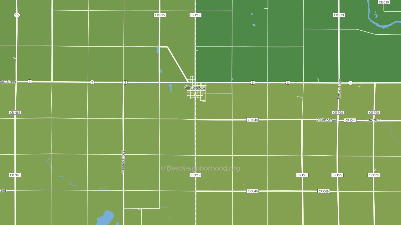 50541, IA block-group voter-turnout map