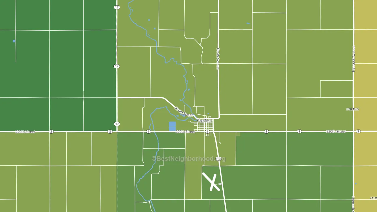 50542, IA block-group voter-turnout map