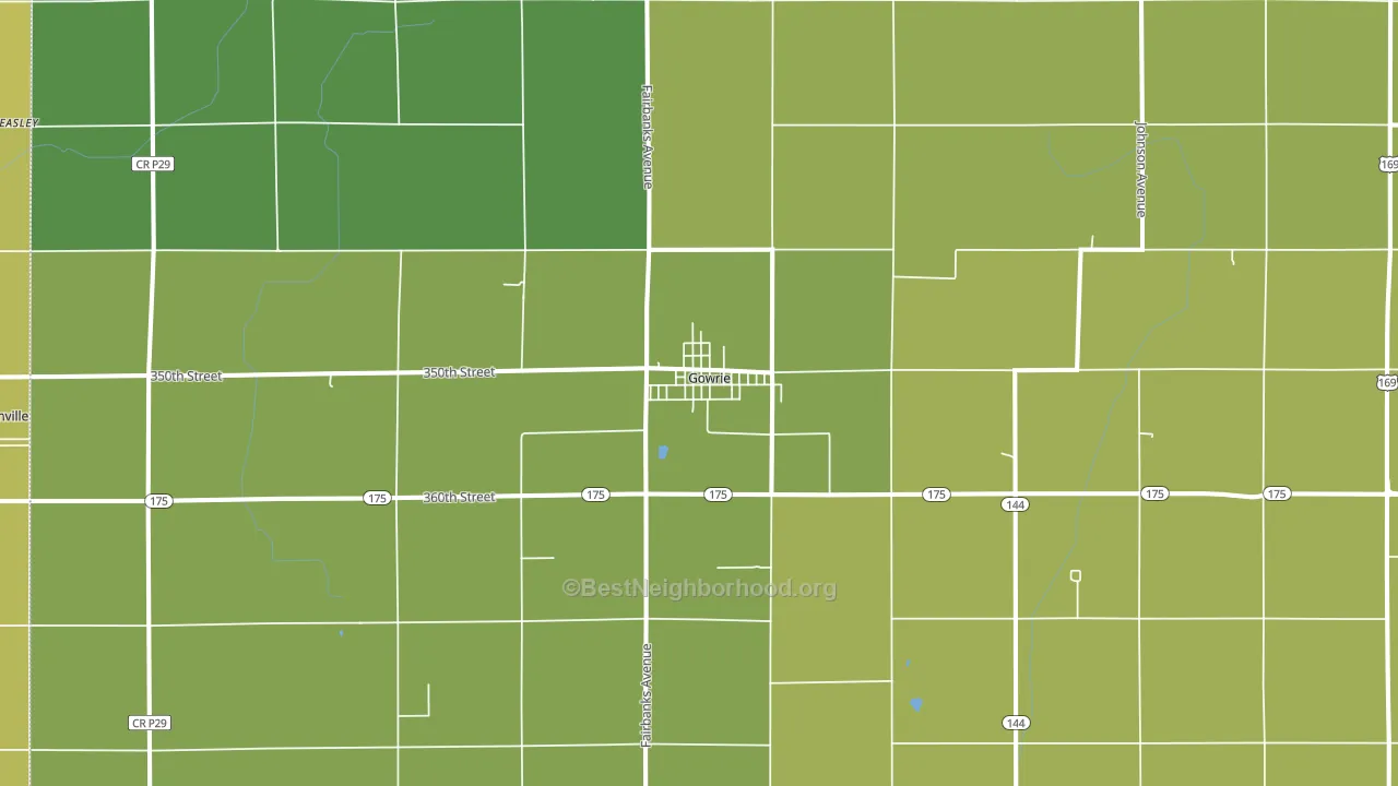 50543, IA block-group voter-turnout map