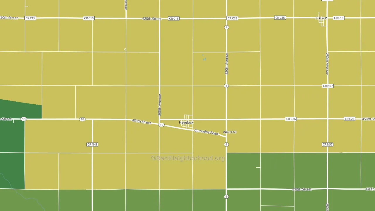 50546, IA block-group voter-turnout map