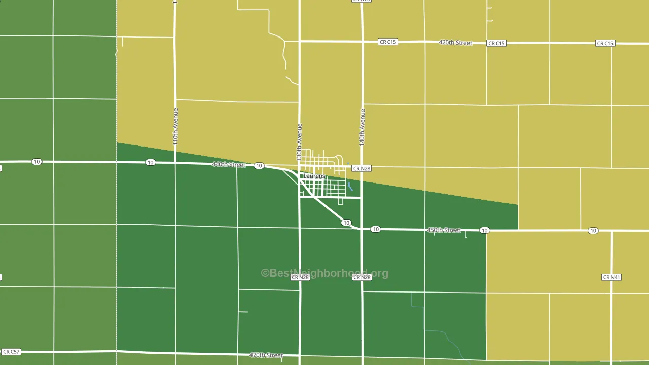 50554, IA block-group voter-turnout map