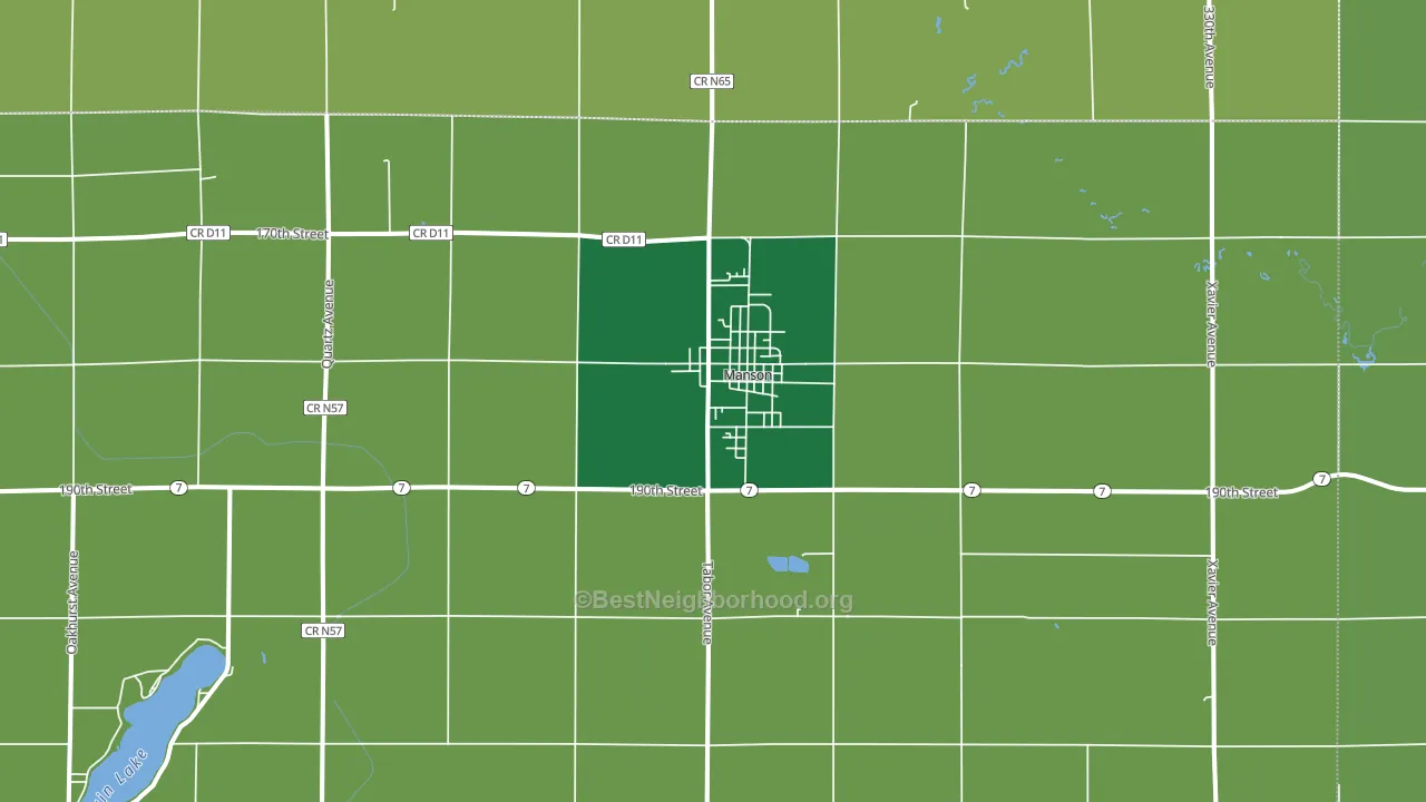 50563, IA block-group voter-turnout map