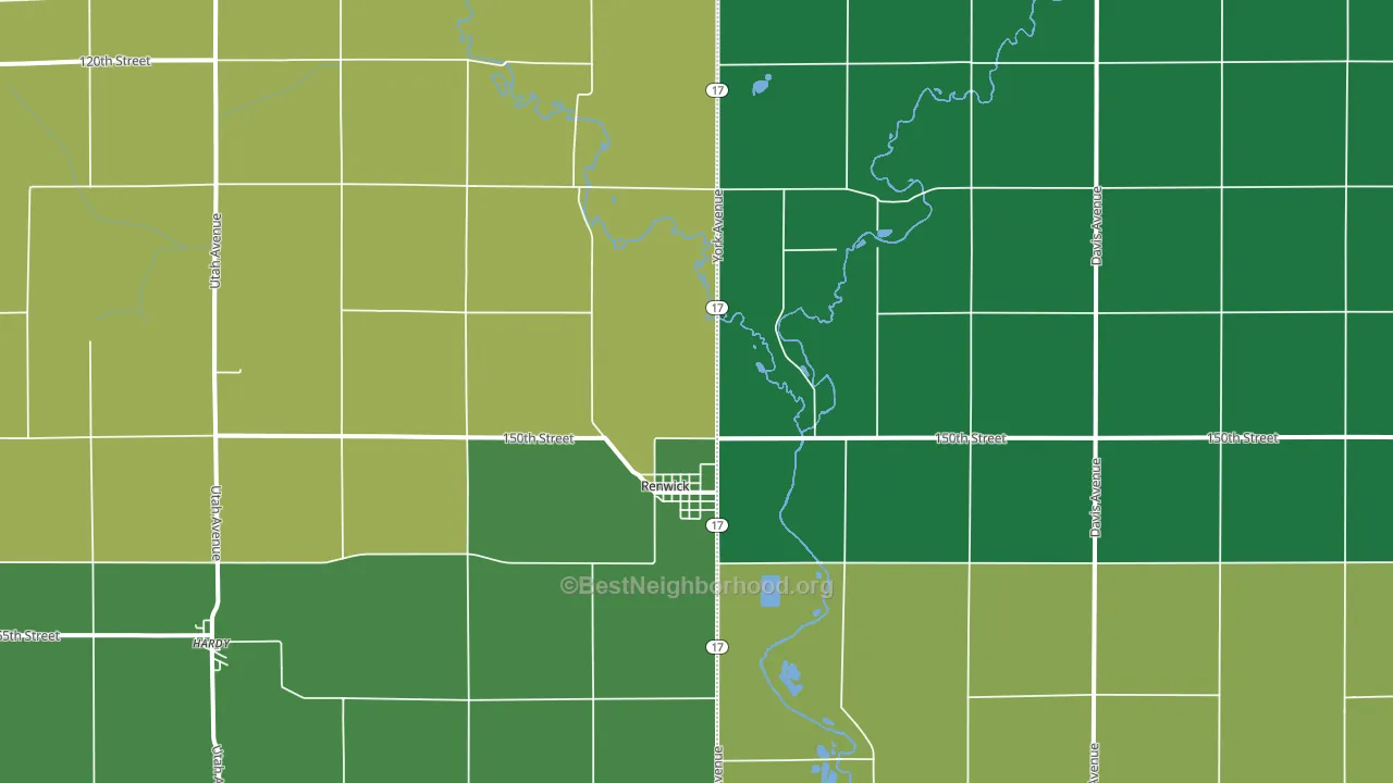 50577, IA block-group voter-turnout map