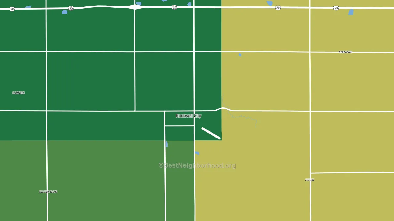 50579, IA block-group voter-turnout map