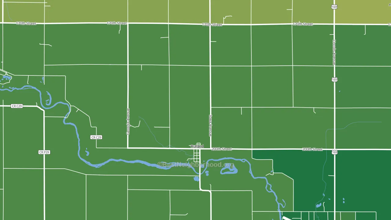 50582, IA block-group voter-turnout map