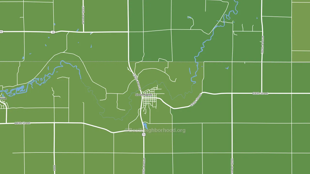 50585, IA block-group voter-turnout map
