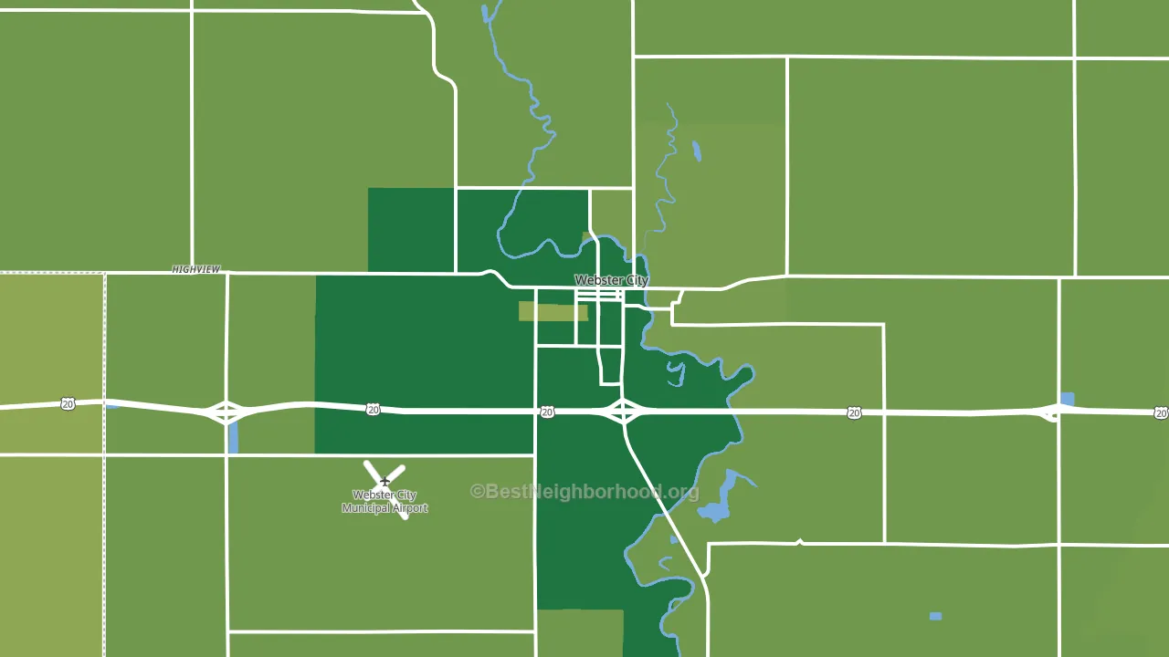50595, IA block-group voter-turnout map