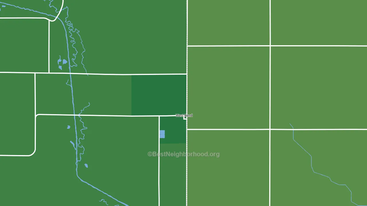 50597, IA block-group voter-turnout map