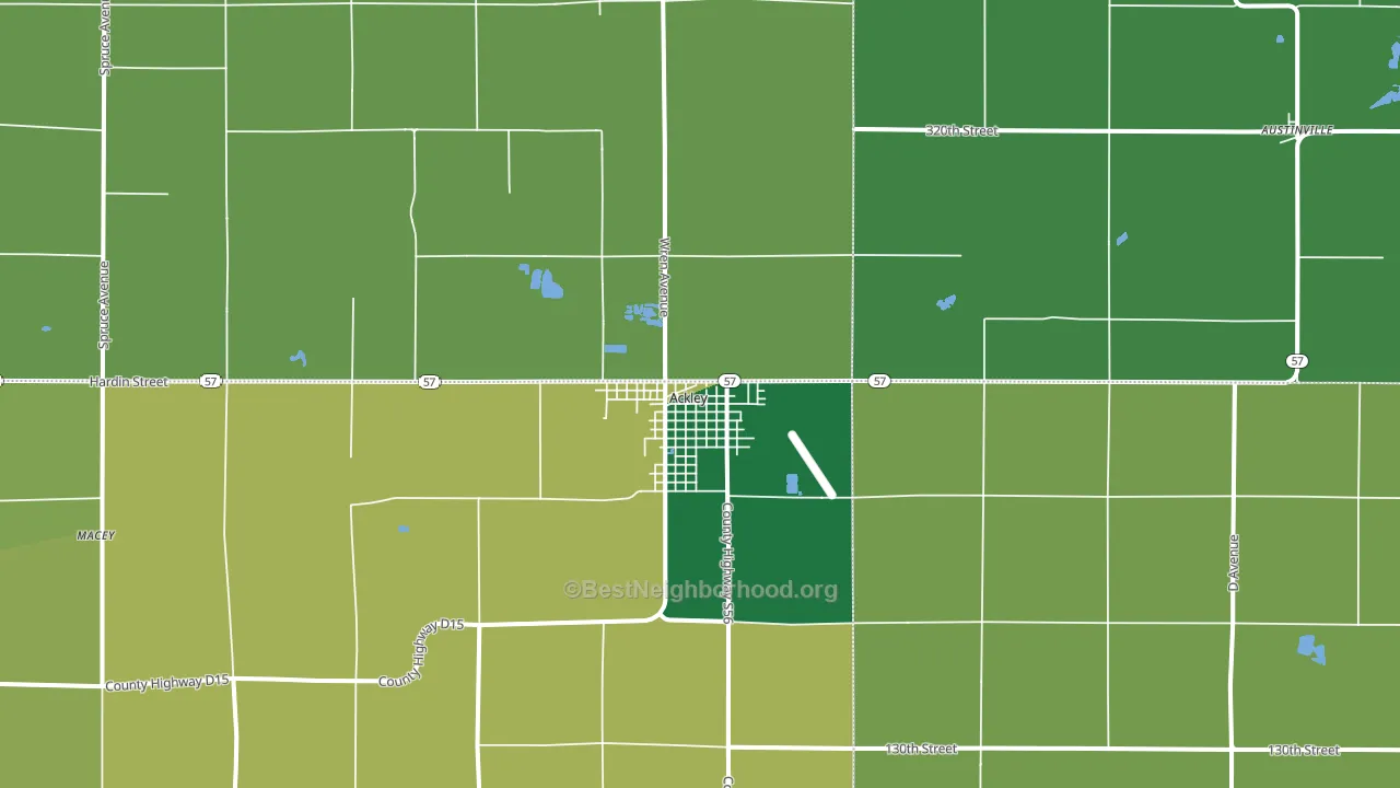 50601, IA block-group voter-turnout map