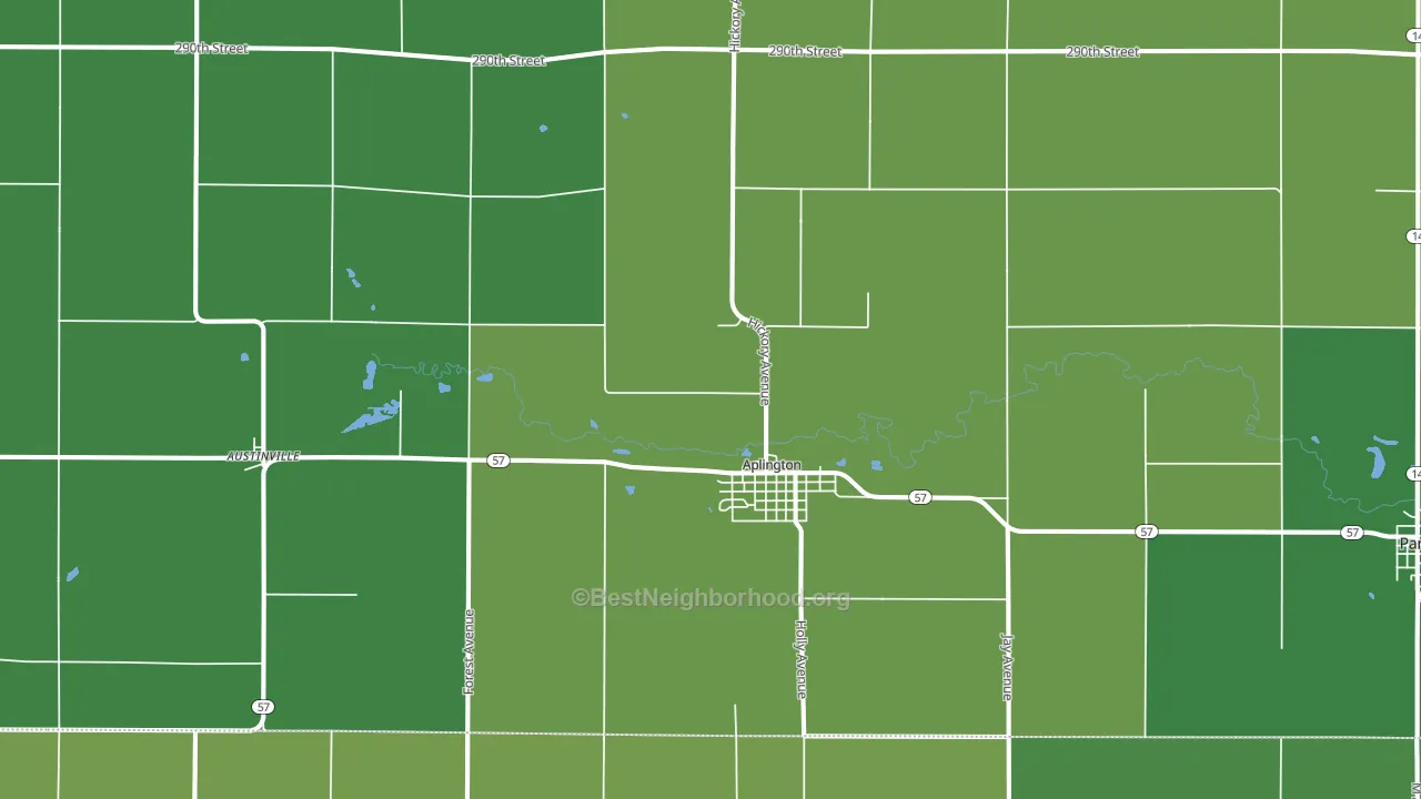 50604, IA block-group voter-turnout map