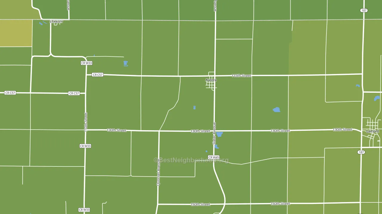 50607, IA block-group voter-turnout map