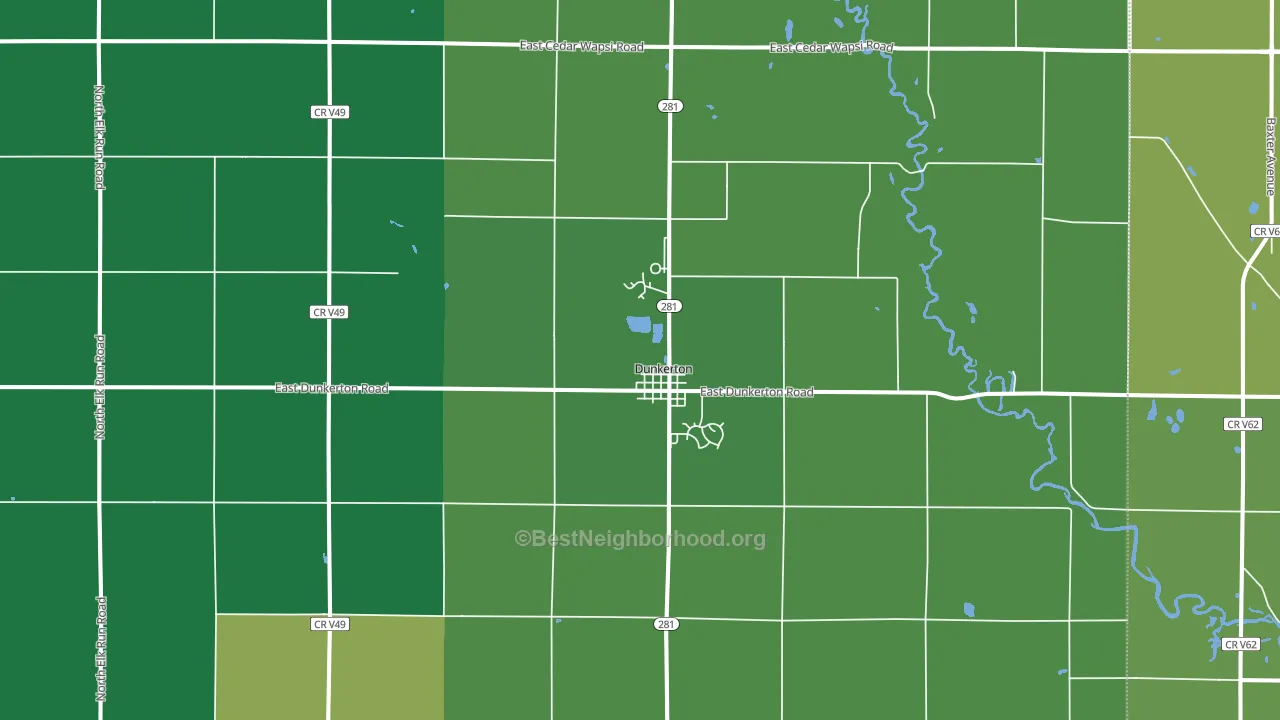 50626, IA block-group voter-turnout map