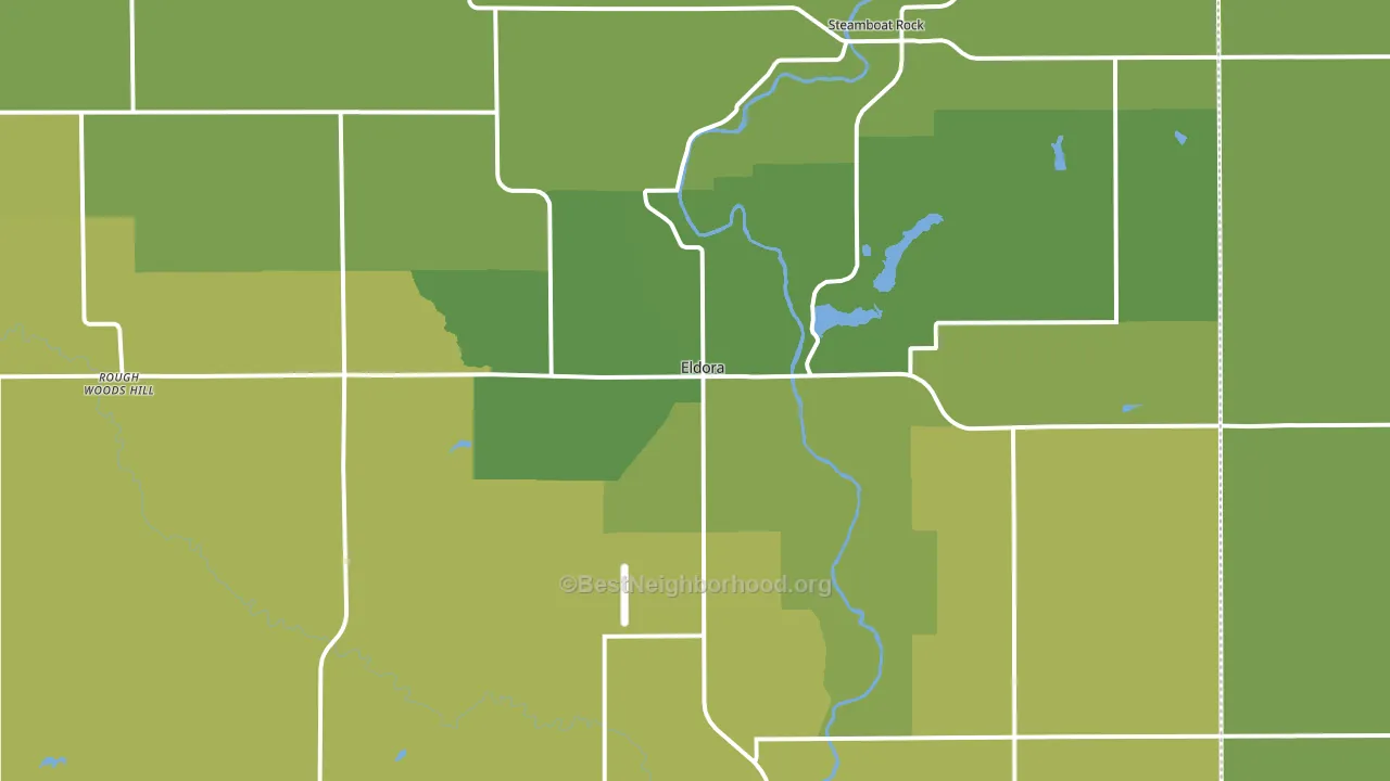 50627, IA block-group voter-turnout map
