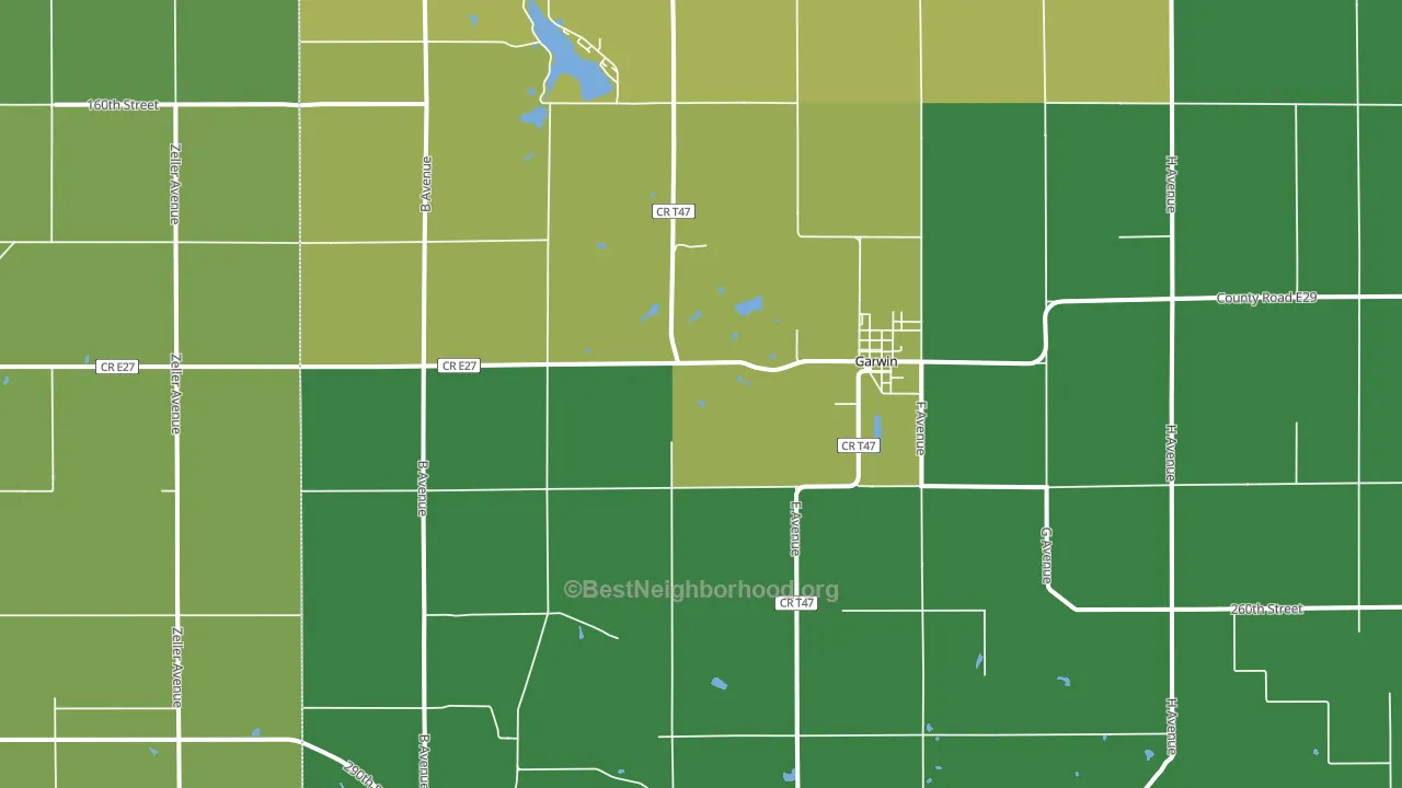 50632, IA block-group voter-turnout map