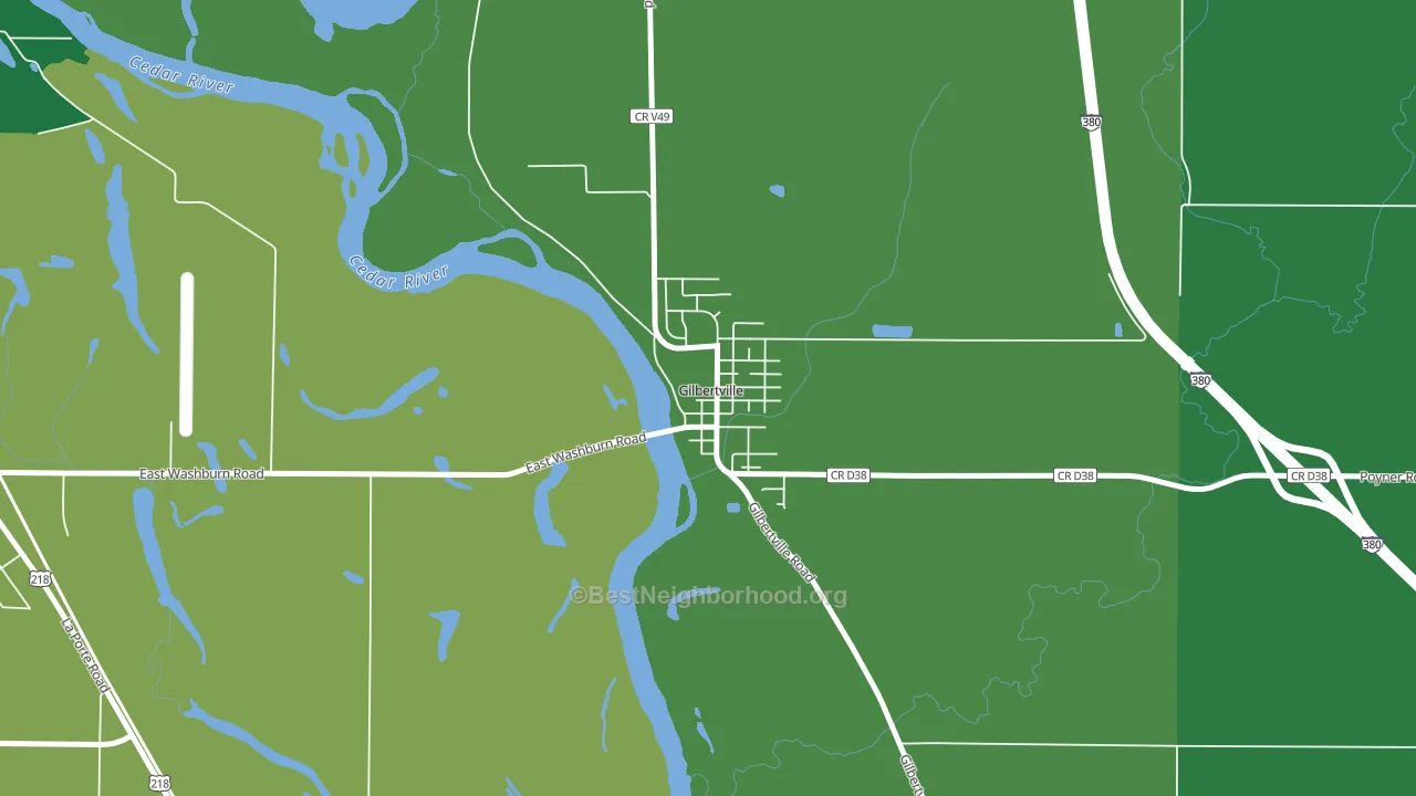 50634, IA block-group voter-turnout map