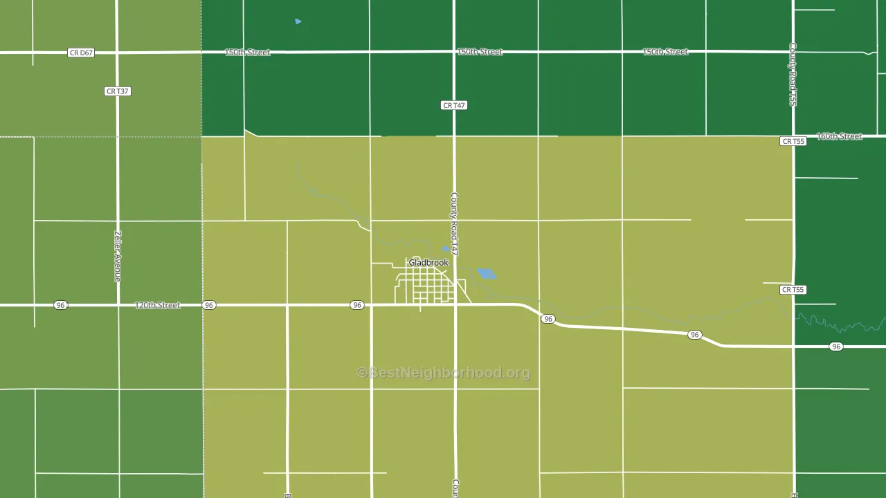 50635, IA block-group voter-turnout map