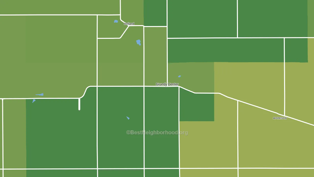50638, IA block-group voter-turnout map