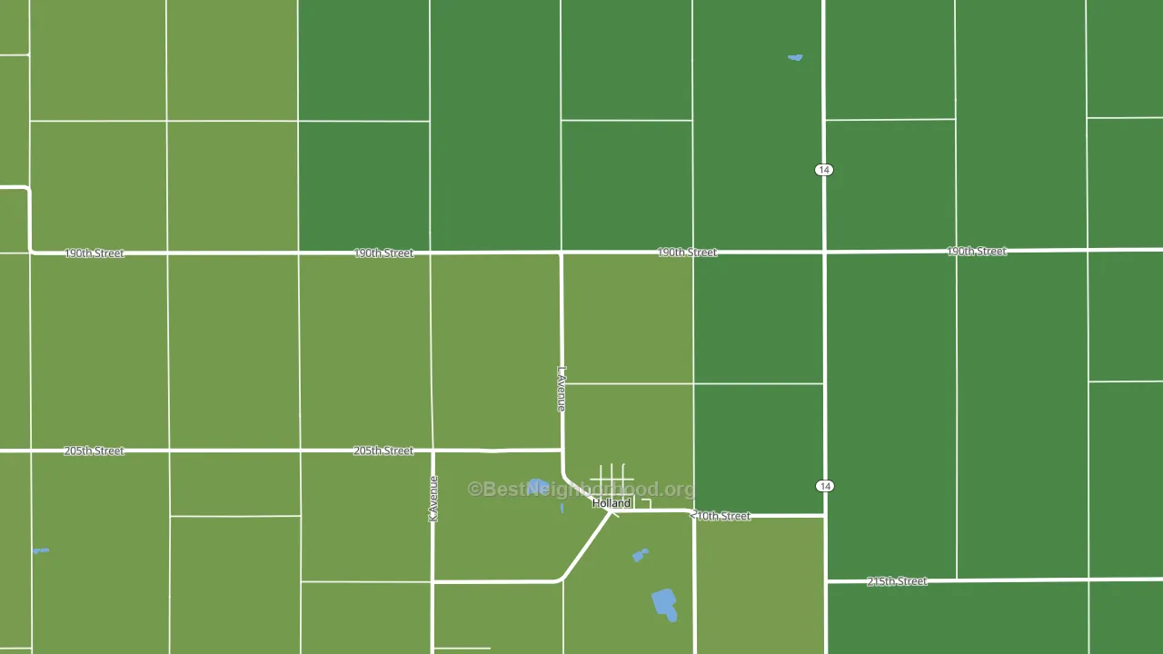 50642, IA block-group voter-turnout map