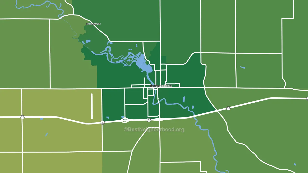 50644, IA block-group voter-turnout map