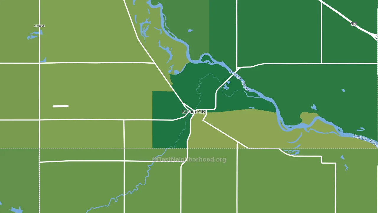 50651, IA block-group voter-turnout map