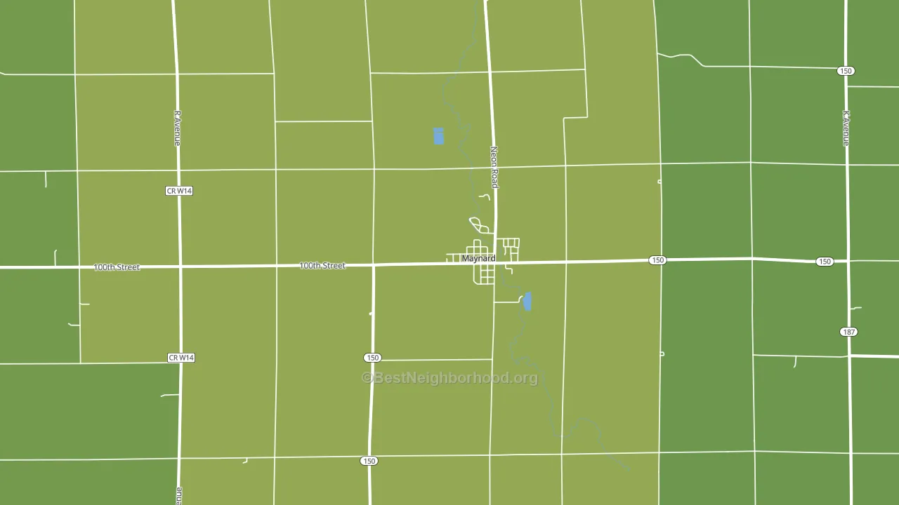 50655, IA block-group voter-turnout map