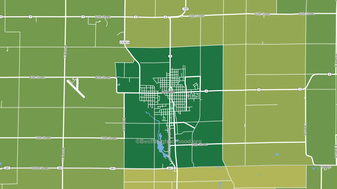 50662, IA block-group voter-turnout map