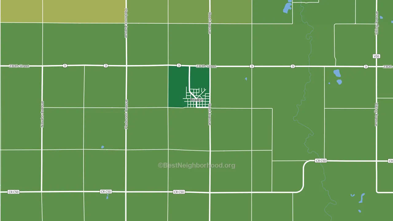 50668, IA block-group voter-turnout map