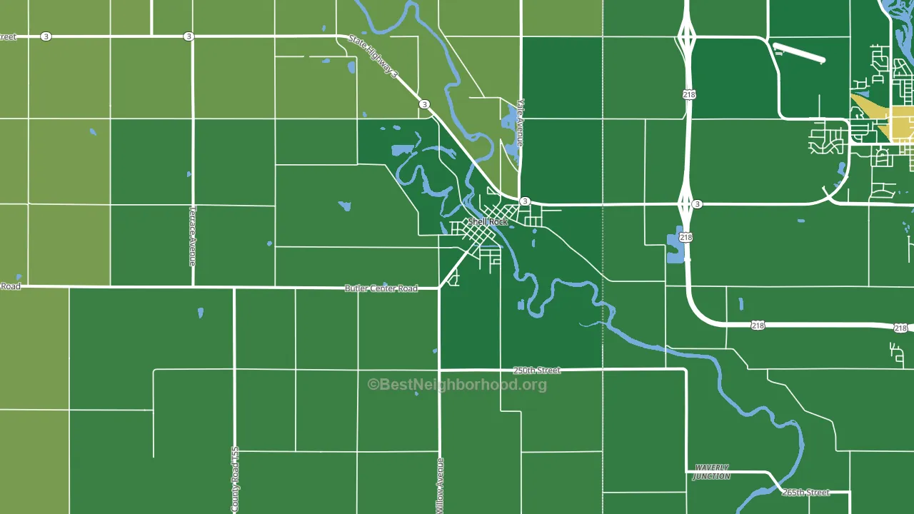 50670, IA block-group voter-turnout map