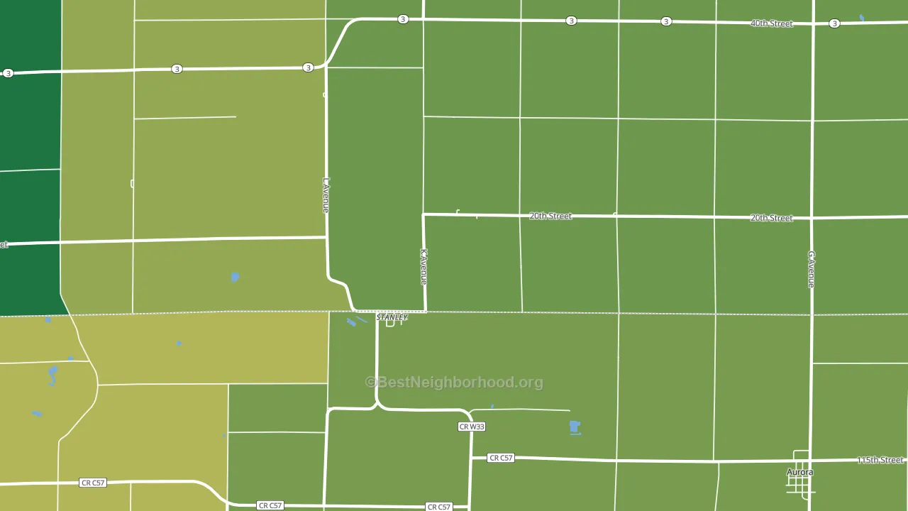 50671, IA block-group voter-turnout map