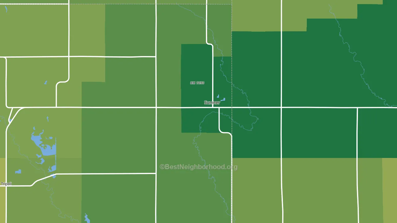 50674, IA block-group voter-turnout map